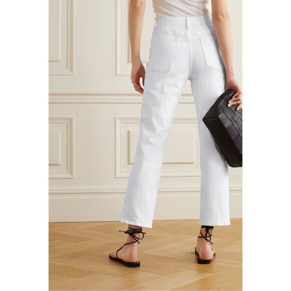 FRAME Le High Ankle Straight Jeans In white Size 31/12 - Picture 3 of 9